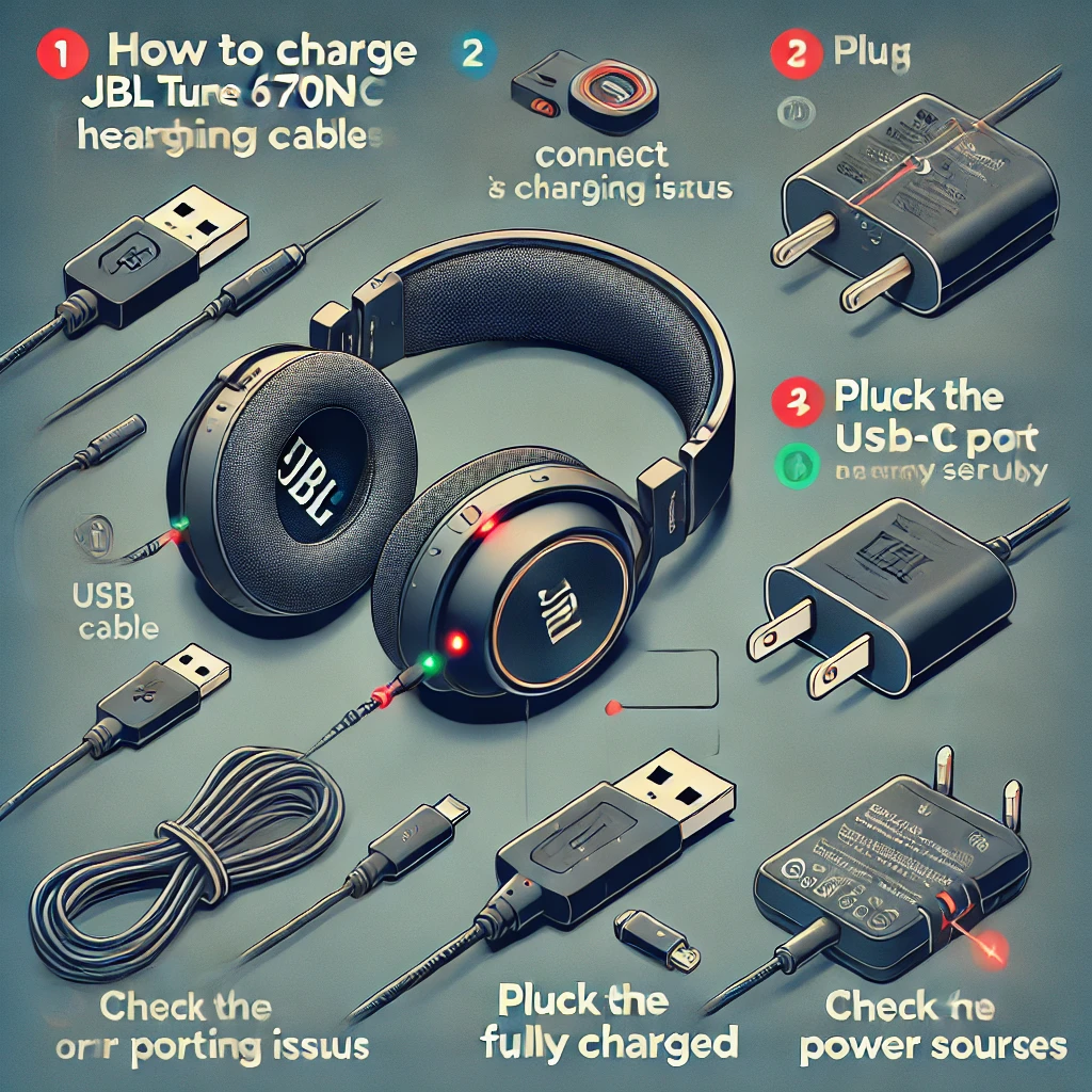 How To Charge JBL Tune 670NC | Fix Not Charging Issue