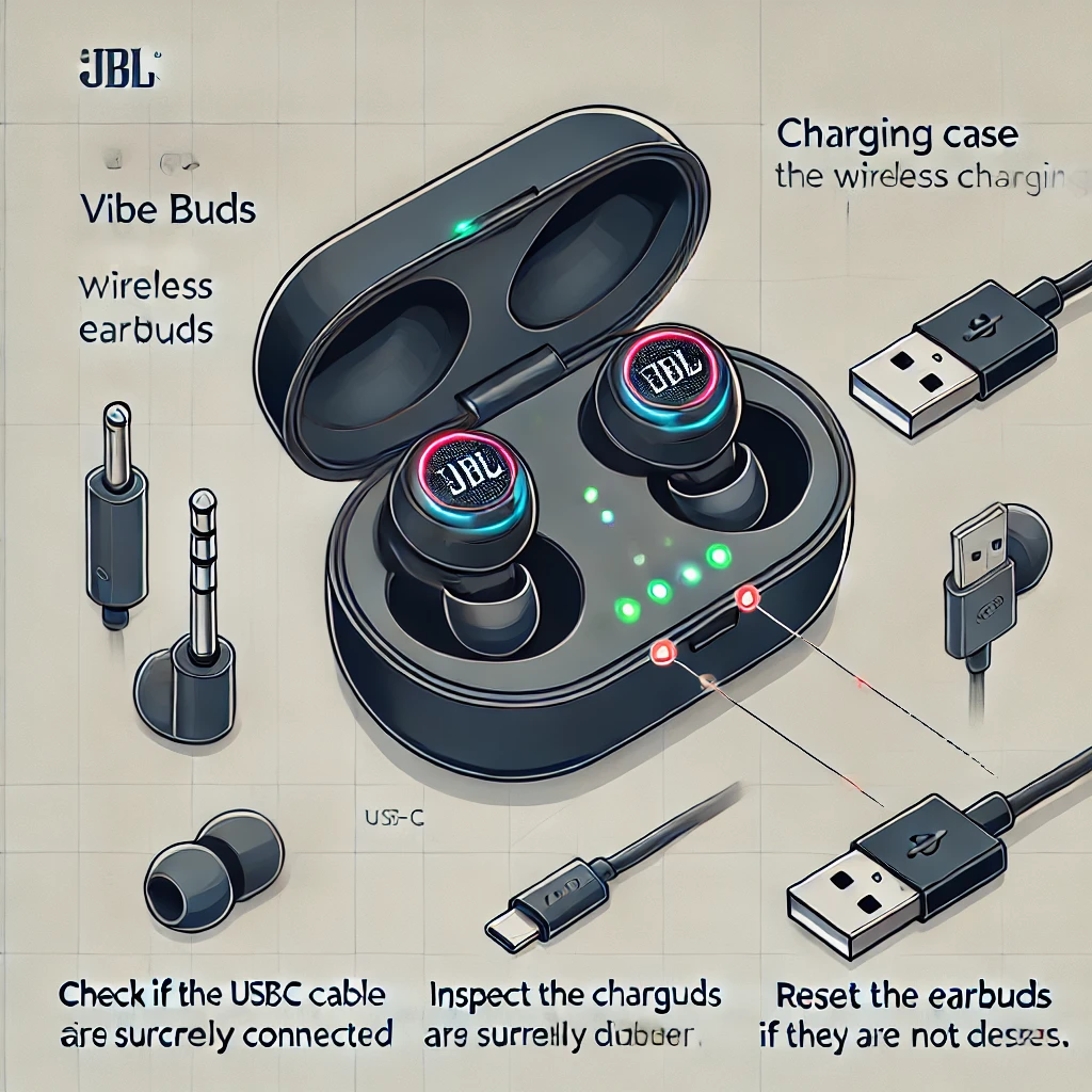 How To Charge JBL VIBE Buds | Fix Not Charging Issue