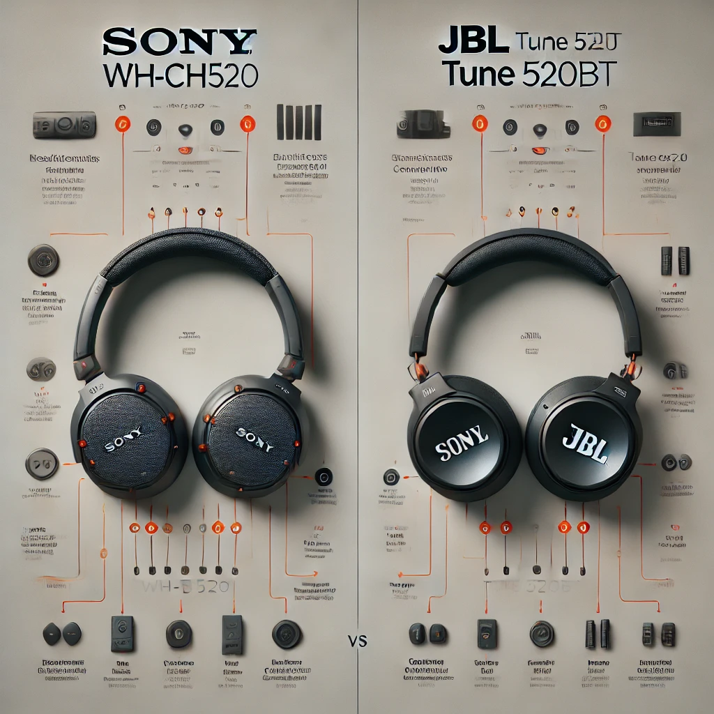 Sony Wh-Ch520 vs JBL Tune 520BT